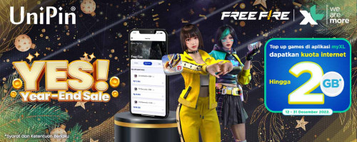 YES (Year-End Sale) - Top Up Game di myXL dan Dapatkan Kuota Internet hingga 2GB!